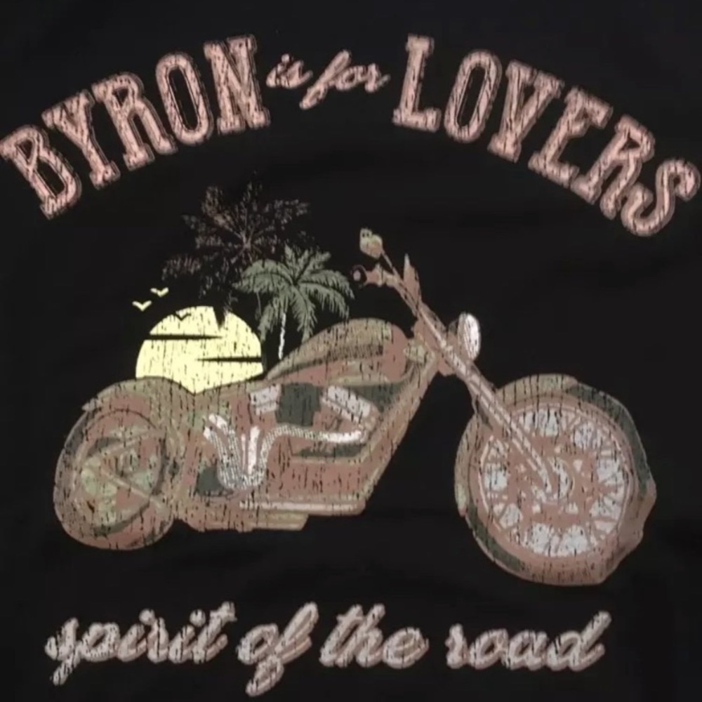 SOLD OUT Byron Is For Lovers Vintage Black Graphic T-Shirt - Picture 4 of 7